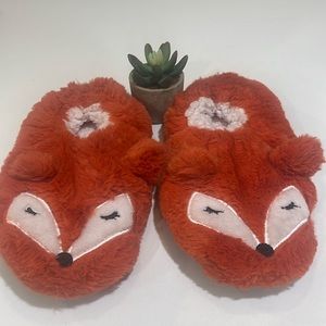 FOXY Furry Women’s Rust&Off White Colored Cozy Slippers With Ears & Face, Sz 7.5